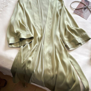 Kimono Femme en Soie Vert