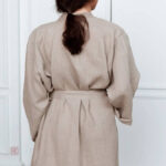 Peignoir en soie pour femme, style kimono raffiné