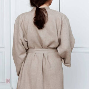 Peignoir en soie pour femme, style kimono raffiné
