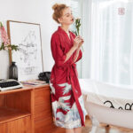 Peignoir Kimono Femme Long en tissu doux
