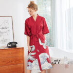 Peignoir long style kimono pour un confort optimal