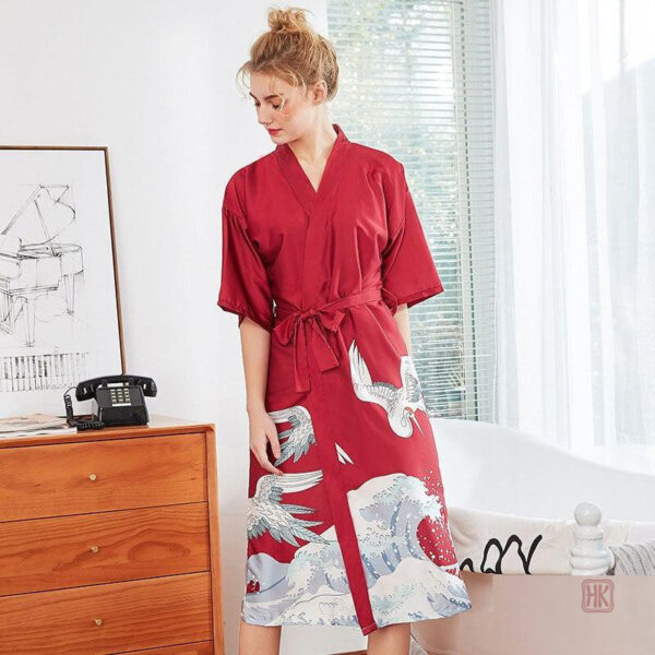 Peignoir long style kimono pour un confort optimal