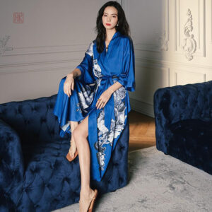 Peignoir Kimono Femme Turquoise élégant et confortable
