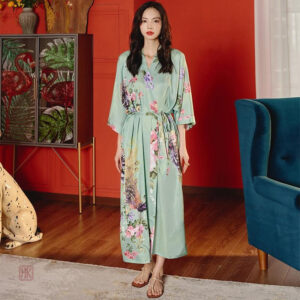 Peignoir floral kimono, confort et design moderne