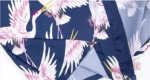 Kimono féminin léger avec design de grues