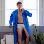 Peignoir kimono homme bleu, style élégant et confortable