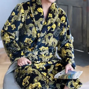 Peignoir Kimono Homme avec motif dragon