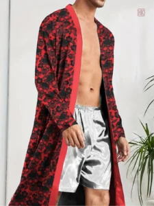 Pyjama homme avec design kimono, parfait pour se détendre