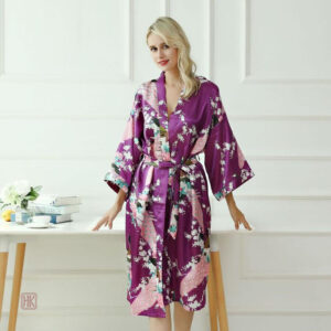 Peignoir kimono japonais grande taille pour femme