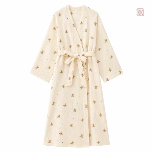 Peignoir femme style kimono, idéal pour se détendre