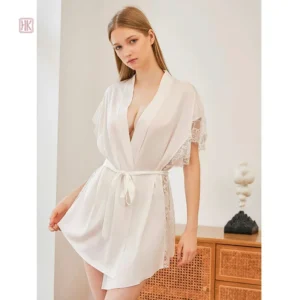Peignoir Élégant en Dentelle pour Femme