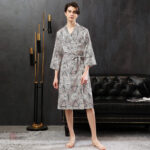 Peignoir léger motif géométrique pour homme