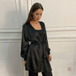 Peignoir Kimono Noir Femme élégant