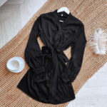 Peignoir Kimono Noir doux et confortable