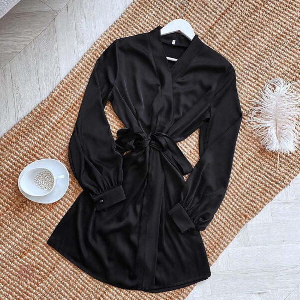 Peignoir Kimono Noir doux et confortable