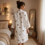 Peignoir léger en bambou avec motif panda