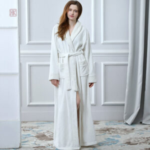 Vêtement d'intérieur kimono femme en tissu polaire chaleureux