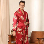 Peignoir Kimono Rouge pour homme