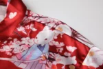 Peignoir féminin avec design fleuri
