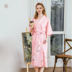 Peignoir Kimono élégant en satin