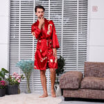 Peignoir confortable en satin pour homme