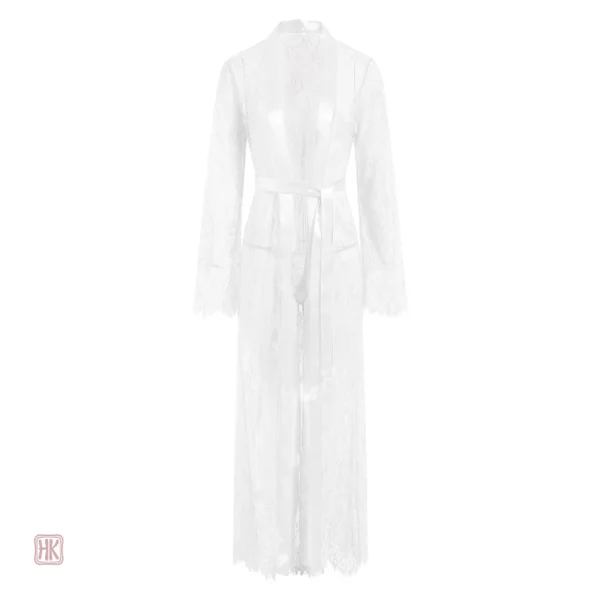 Kimono sexy avec détails en dentelle