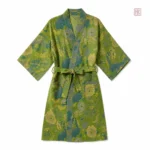Peignoir Fleuri en Vert pour Détente et Confort