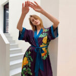 Peignoir Kimono Violet pour femme