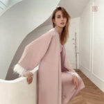 Kimono femme rose élégant pour la maison