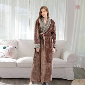 Peignoir doux pour femme, style kimono confortable