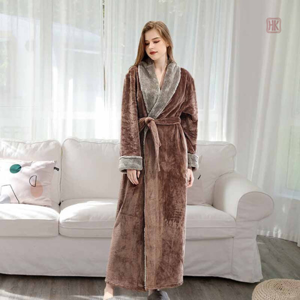 Peignoir doux pour femme, style kimono confortable