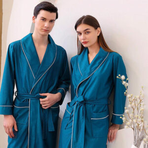 Peignoir de bain pour homme, style kimono pratique