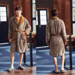 Peignoir confortable en polaire, style kimono