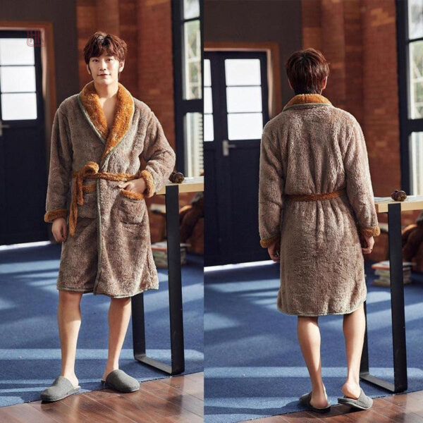 Peignoir confortable en polaire, style kimono