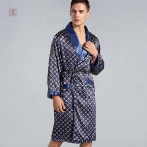Peignoir Kimono Satiné Homme Élégant