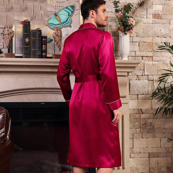 Peignoir kimono homme en satin de soie élégant