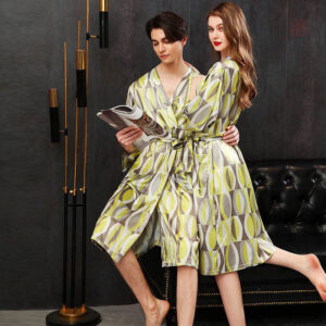 Peignoir confortable et élégant pour homme en vert
