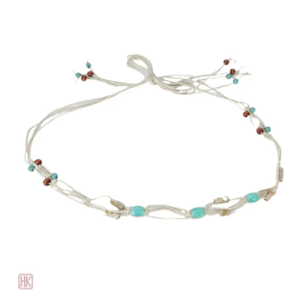 Ceinture design ornée de perles pour un look élégant