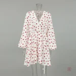 Robe en coton avec motifs kimono modernes