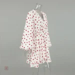 Robe kimono courte en coton doux
