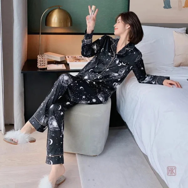pyjama-etoile-femme-1 Pyjama étoile pour femme en style kimono