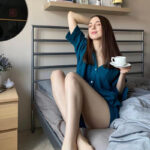 Ensemble kimono bleu canard pour nuits confortables