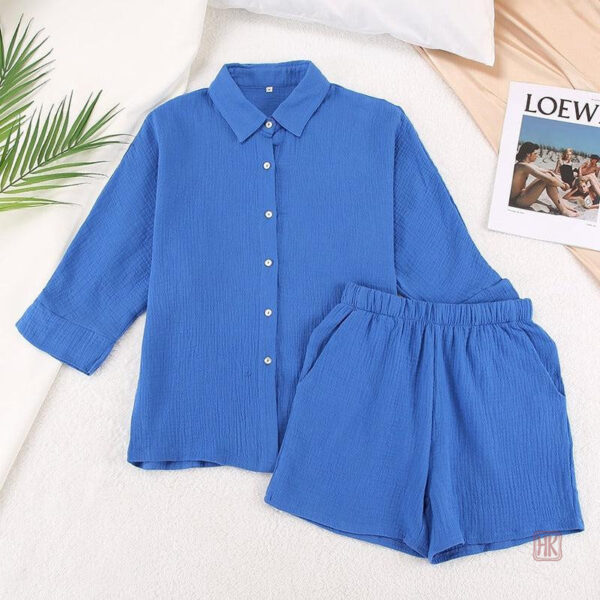 Kimono Femme confortable en bleu marine
