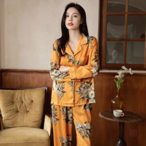 Pyjama Kimono Femme Orange