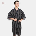 Pyjama Kimono Homme à Rayures