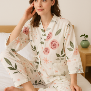 Kimono Blanc pour nuit confortable