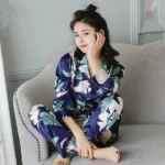 Pyjama Kimono Bleu Marine pour femme