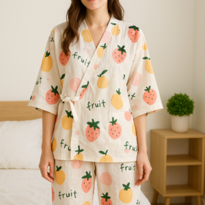 Pyjama Kimono Femme en Coton