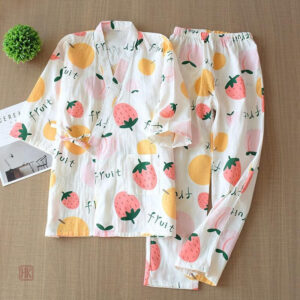 Pyjama femme style kimono doux
