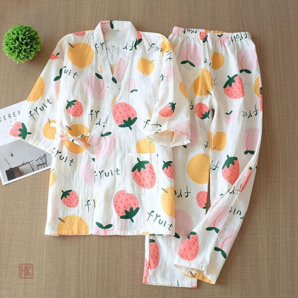 Pyjama femme style kimono doux